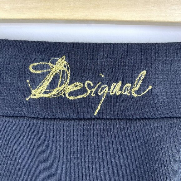 Desigual Skirts Womens Size Small Black Multi-Color Pull On A-Line Pockets - Picture 2 of 4